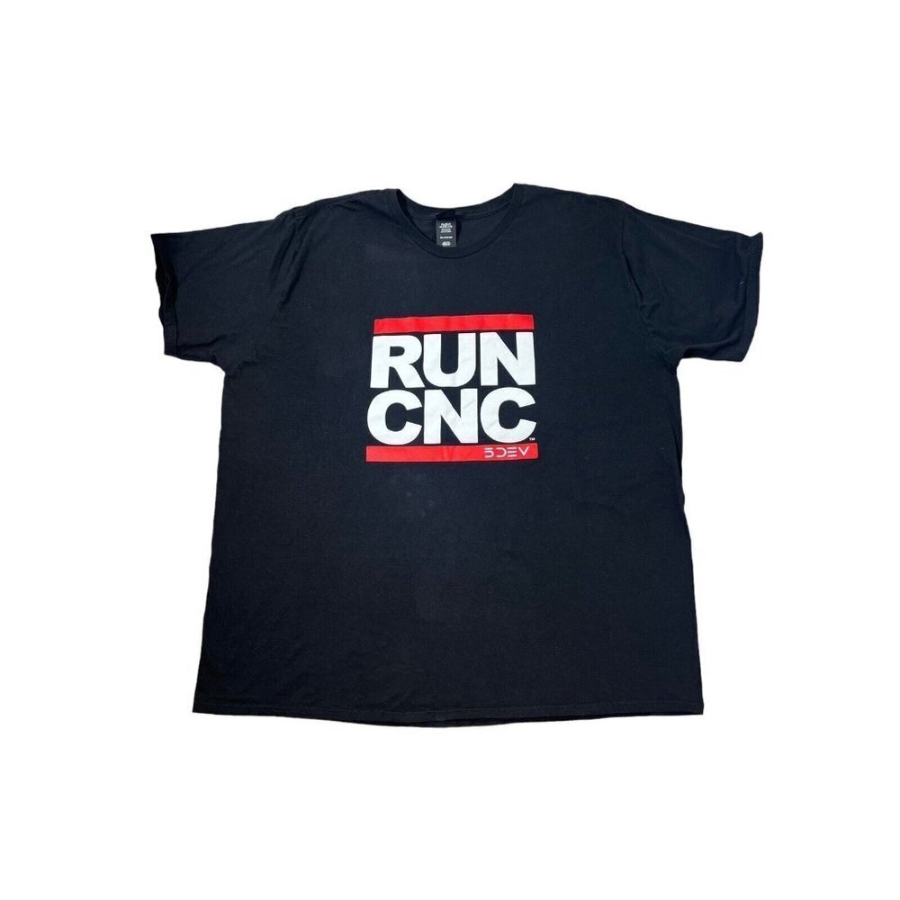 Hanes Run CNC  T-shirt - Men’s Size 3XL Gift Run CNC Color Black